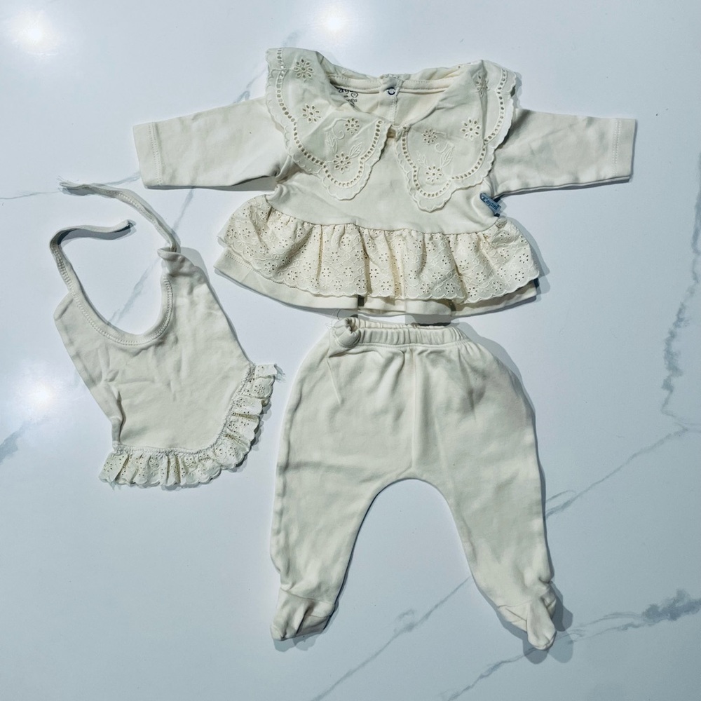 Cream Kids Matching Set